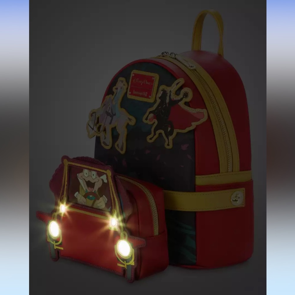 Ichabod & Mr. Toad 75th Anniversary Loungefly Backpack with Light-Up Belt Bag - Picture 7 of 10